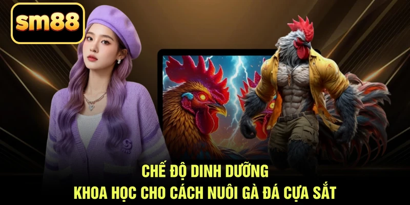 Chế độ dinh dưỡng khoa học cho cách nuôi gà đá cựa sắt